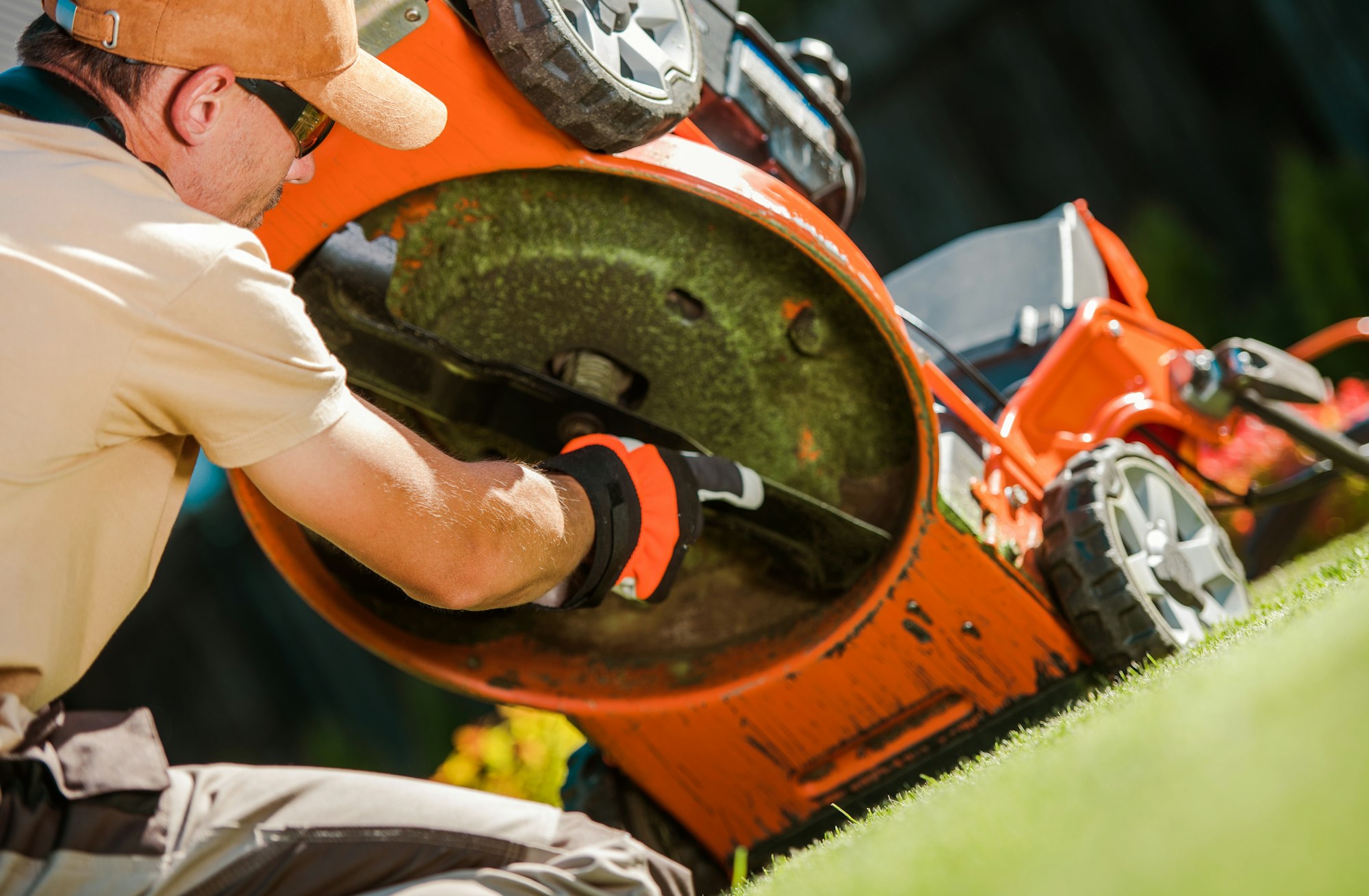 Checking Lawn Mower Blades