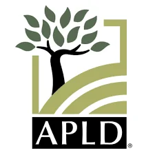 Logo of the Association of Professional Landscape Designers with a tree and green elements.