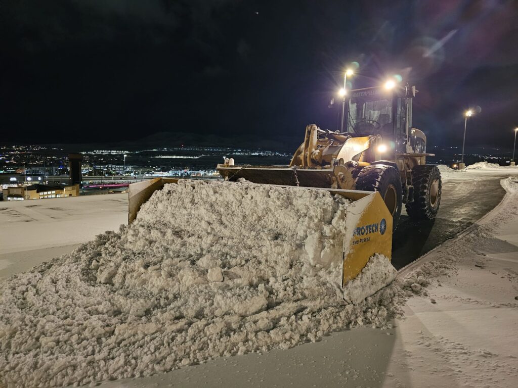 Late night snow removal